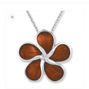 Na Hoku Sterling Silver Large Plumeria Pendant